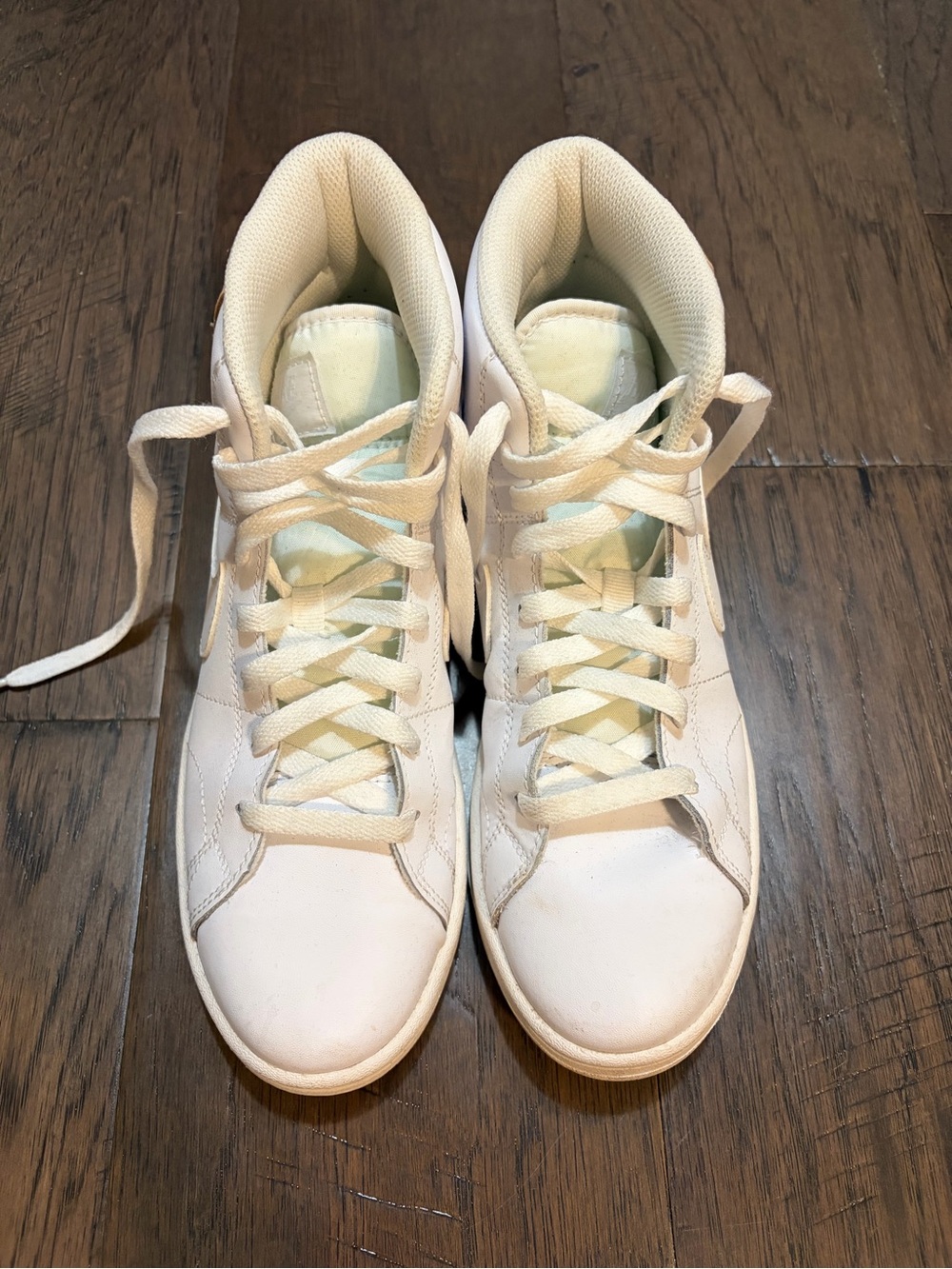 Nike Women's Cream/Off-White High-Top Sneakers